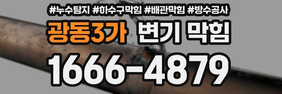 광동3가 변기 막힘