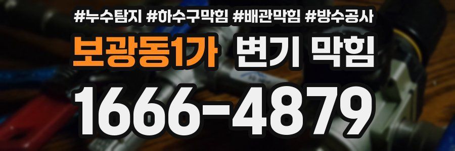 보광동1가 변기 막힘