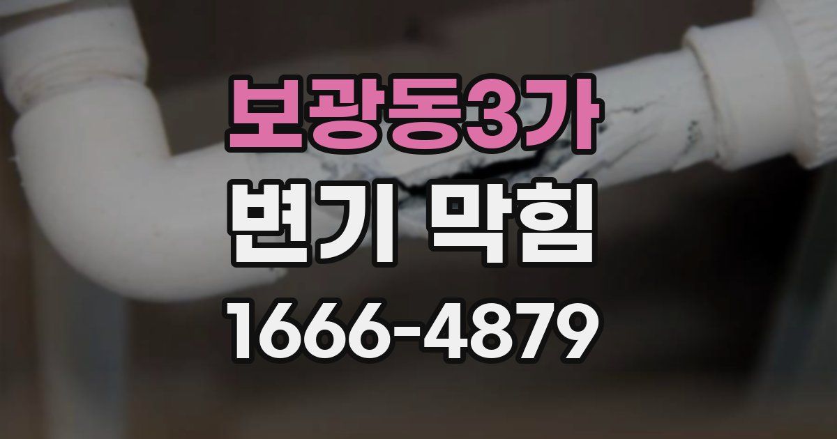 보광동3가 변기 막힘