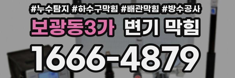 보광동3가 변기 막힘