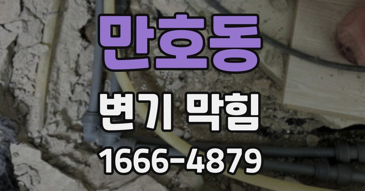 만호동 변기 막힘