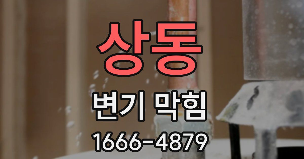 상동 변기 막힘