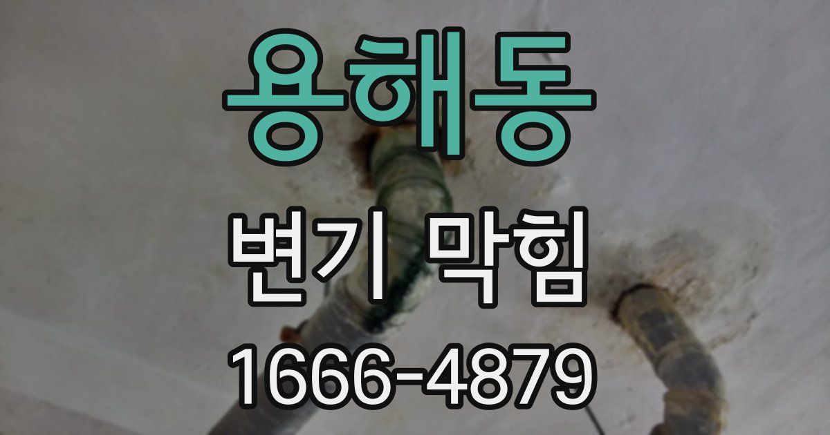 용해동 변기 막힘