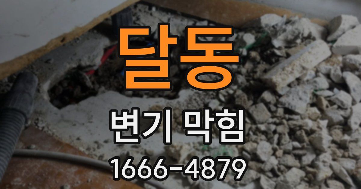달동 변기 막힘