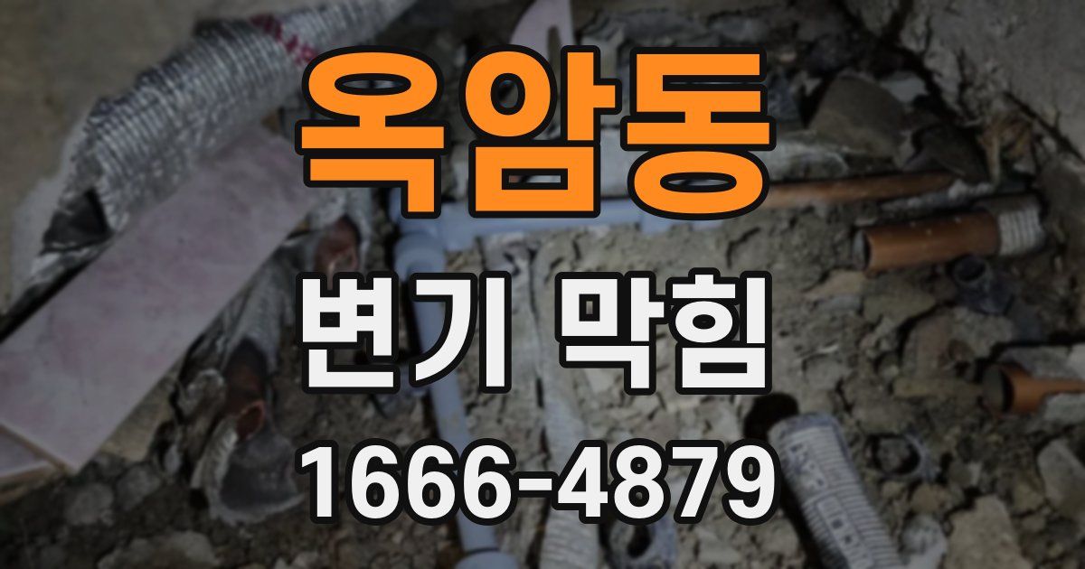 옥암동 변기 막힘
