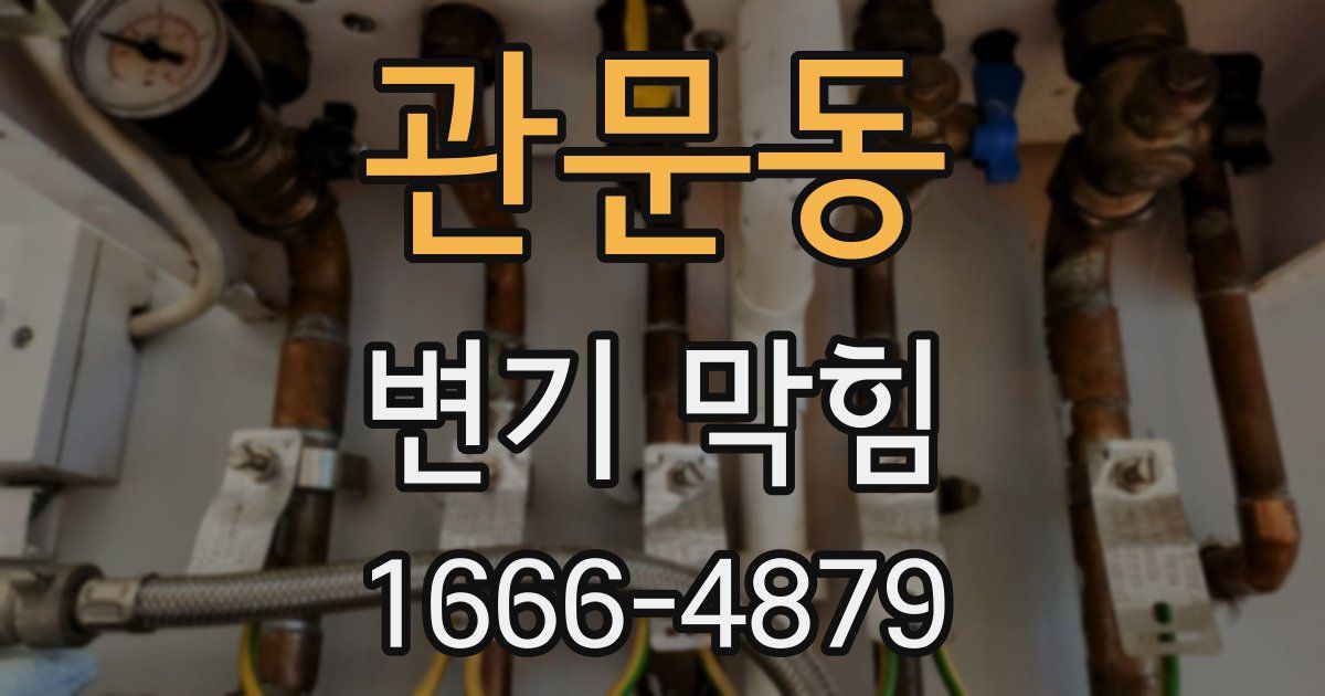 관문동 변기 막힘