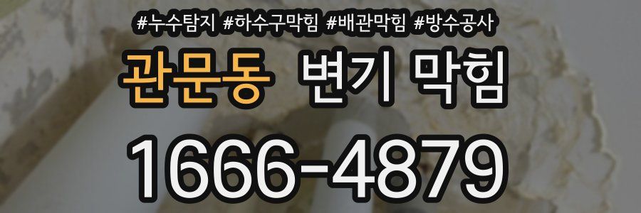 관문동 변기 막힘