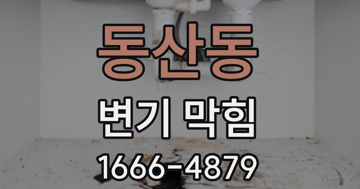 동산동 변기 막힘
