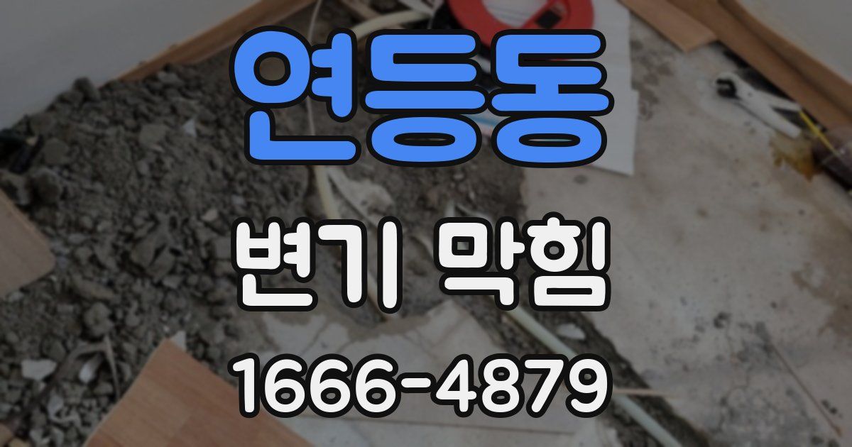 연등동 변기 막힘