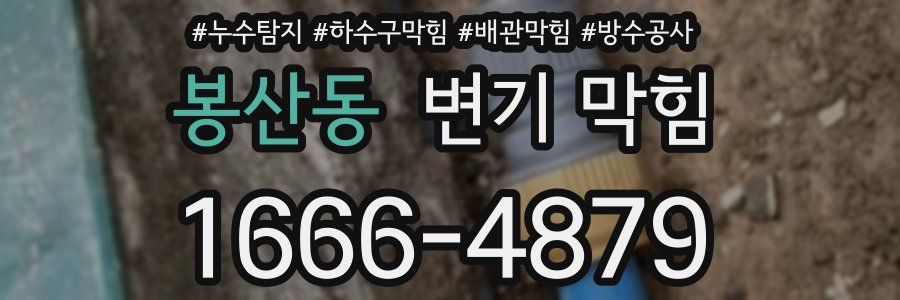 봉산동 변기 막힘