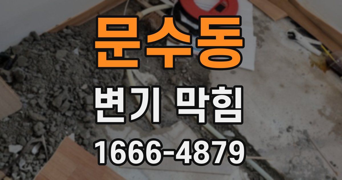 문수동 변기 막힘