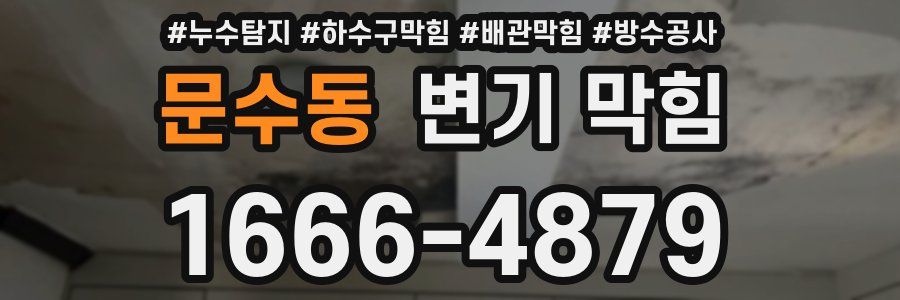 문수동 변기 막힘