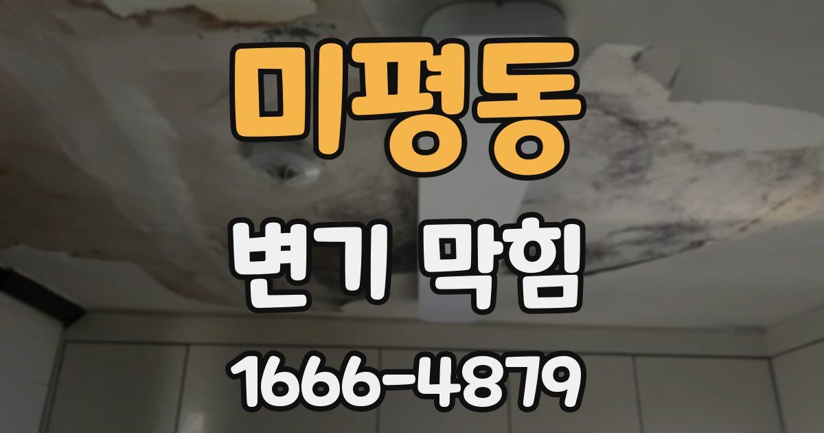 미평동 변기 막힘