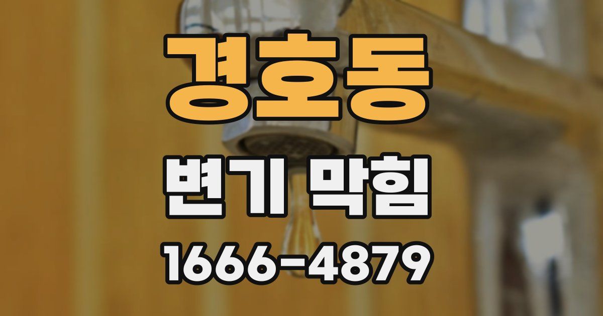 경호동 변기 막힘