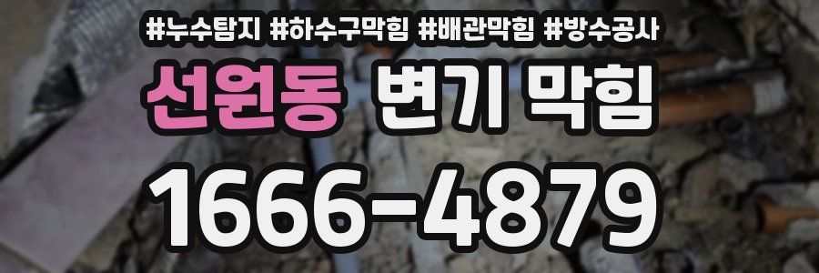 선원동 변기 막힘