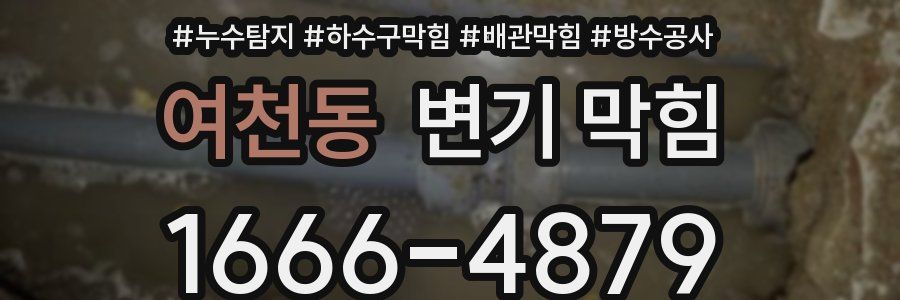 여천동 변기 막힘