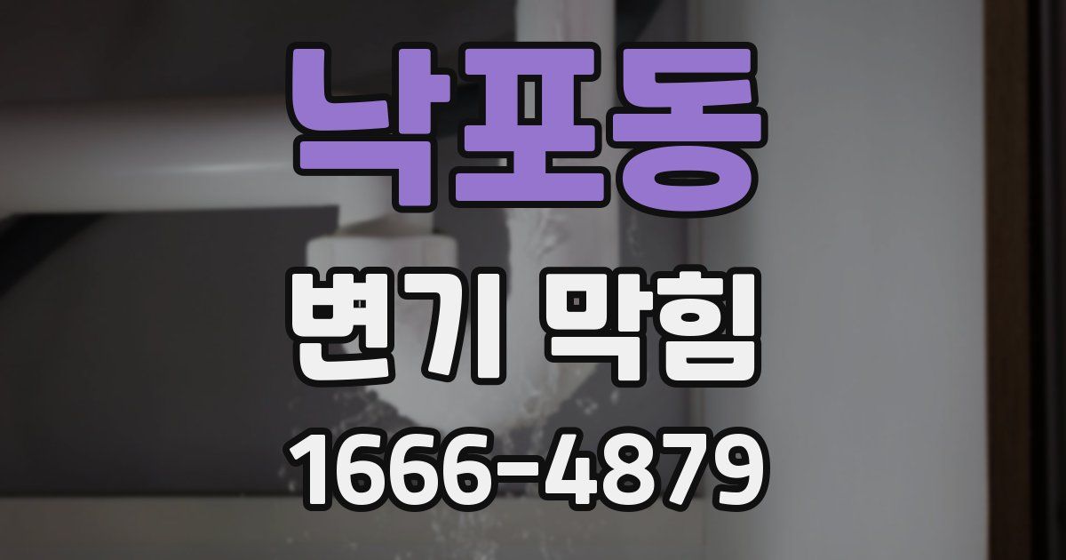 낙포동 변기 막힘