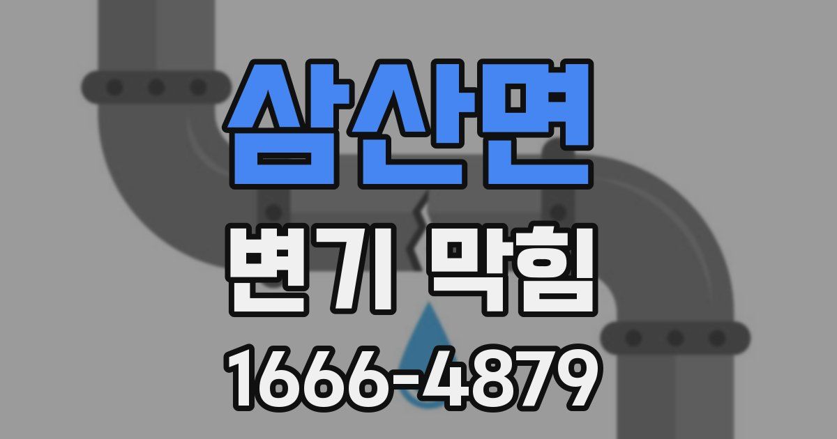삼산면 변기 막힘