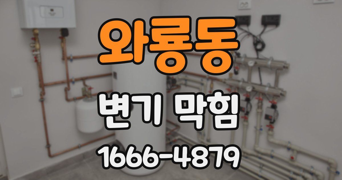 와룡동 변기 막힘