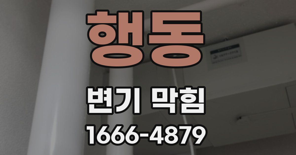 행동 변기 막힘