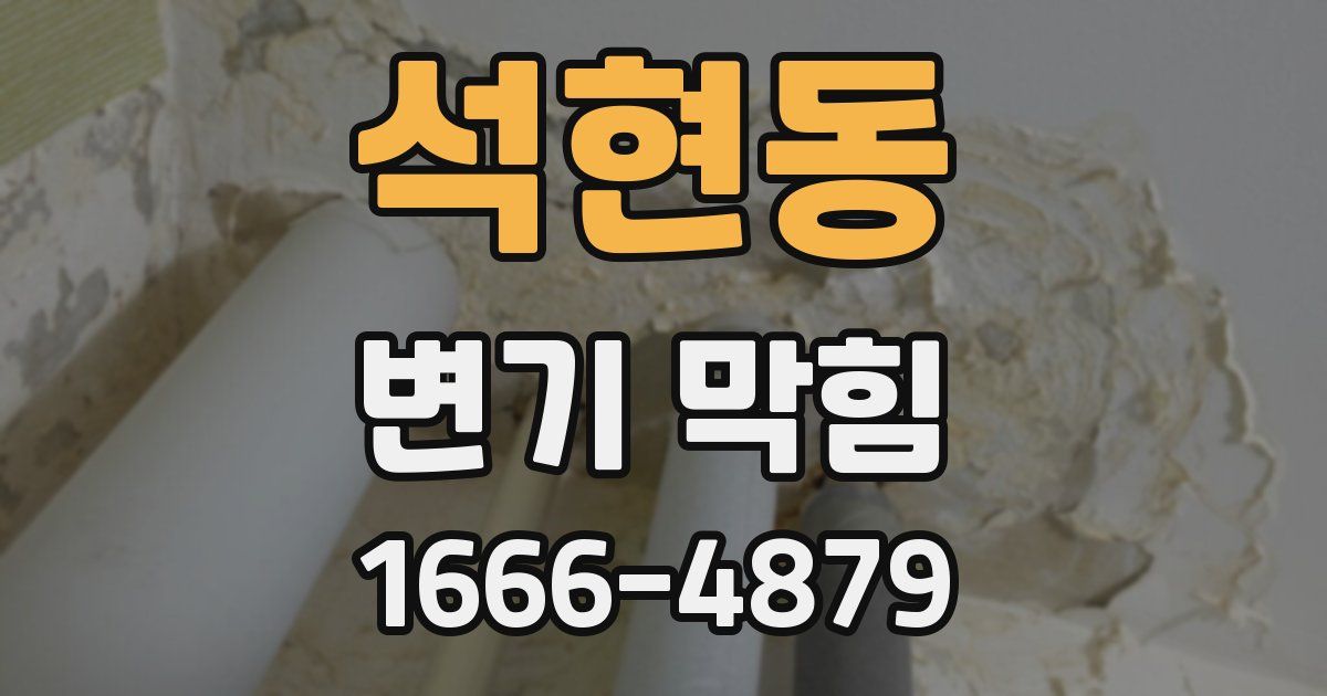 석현동 변기 막힘