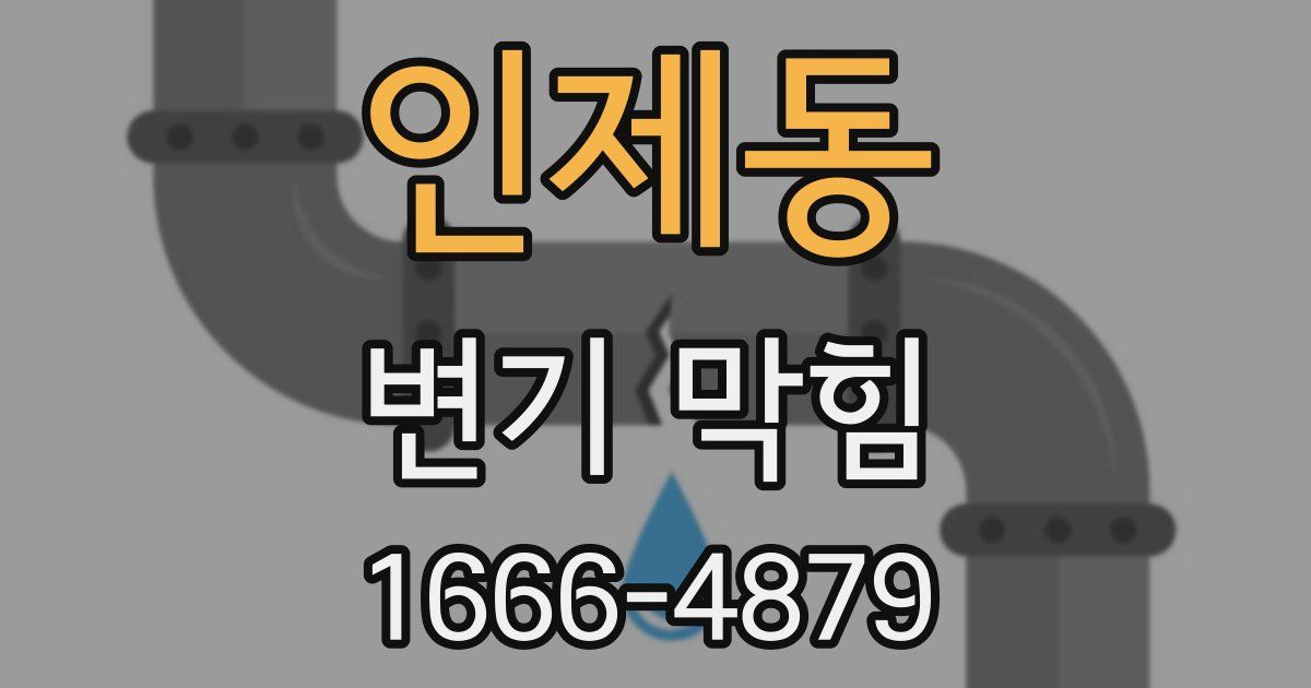 인제동 변기 막힘