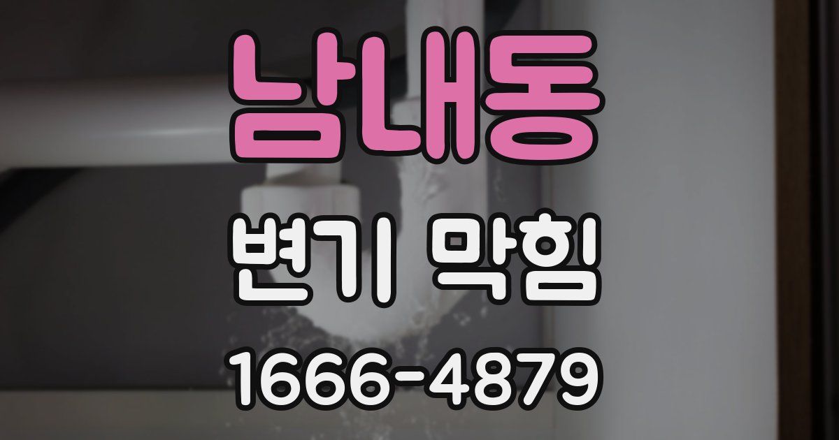남내동 변기 막힘
