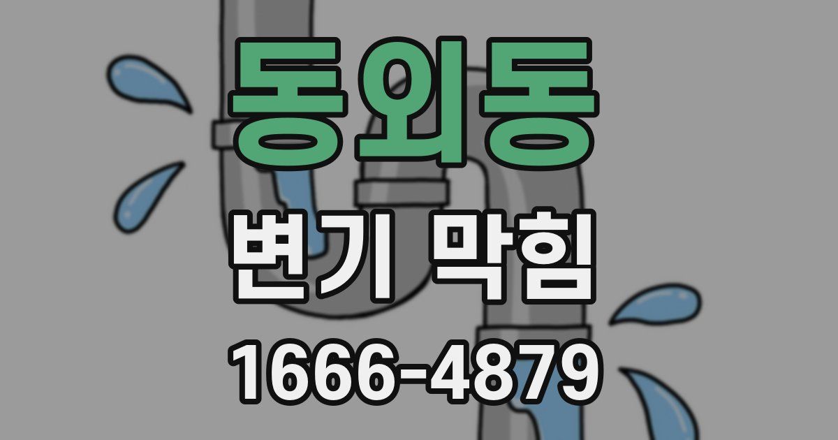 동외동 변기 막힘