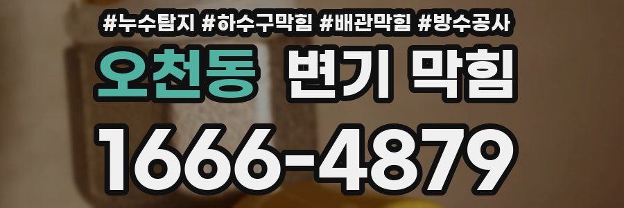오천동 변기 막힘