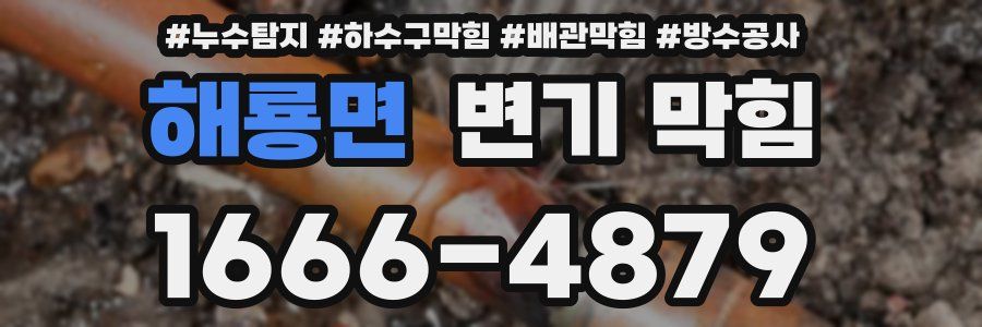해룡면 변기 막힘