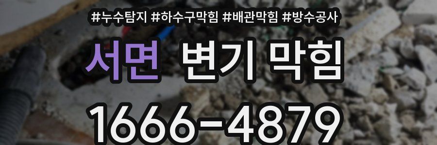 서면 변기 막힘