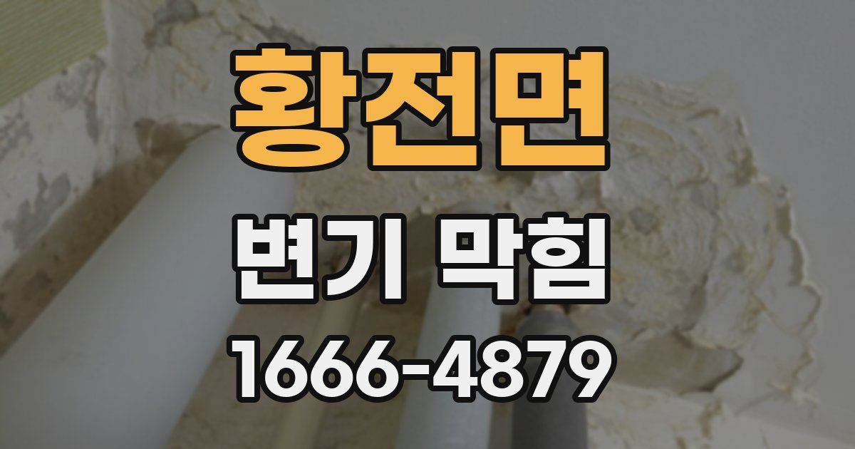 황전면 변기 막힘