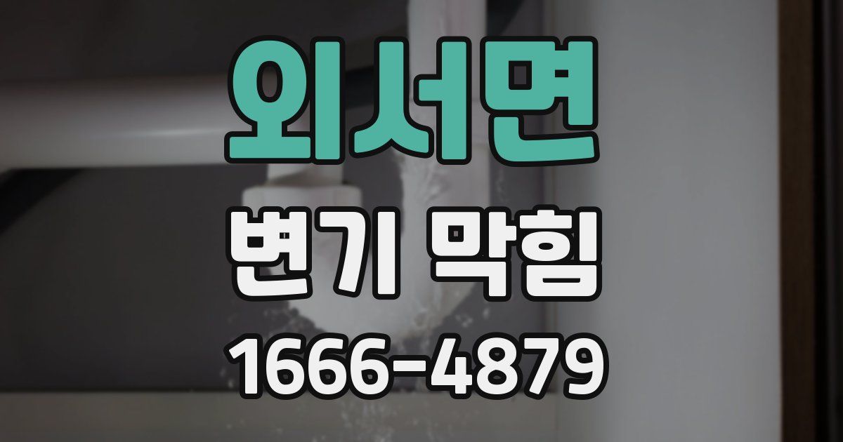 외서면 변기 막힘