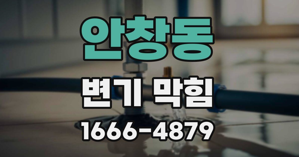 안창동 변기 막힘