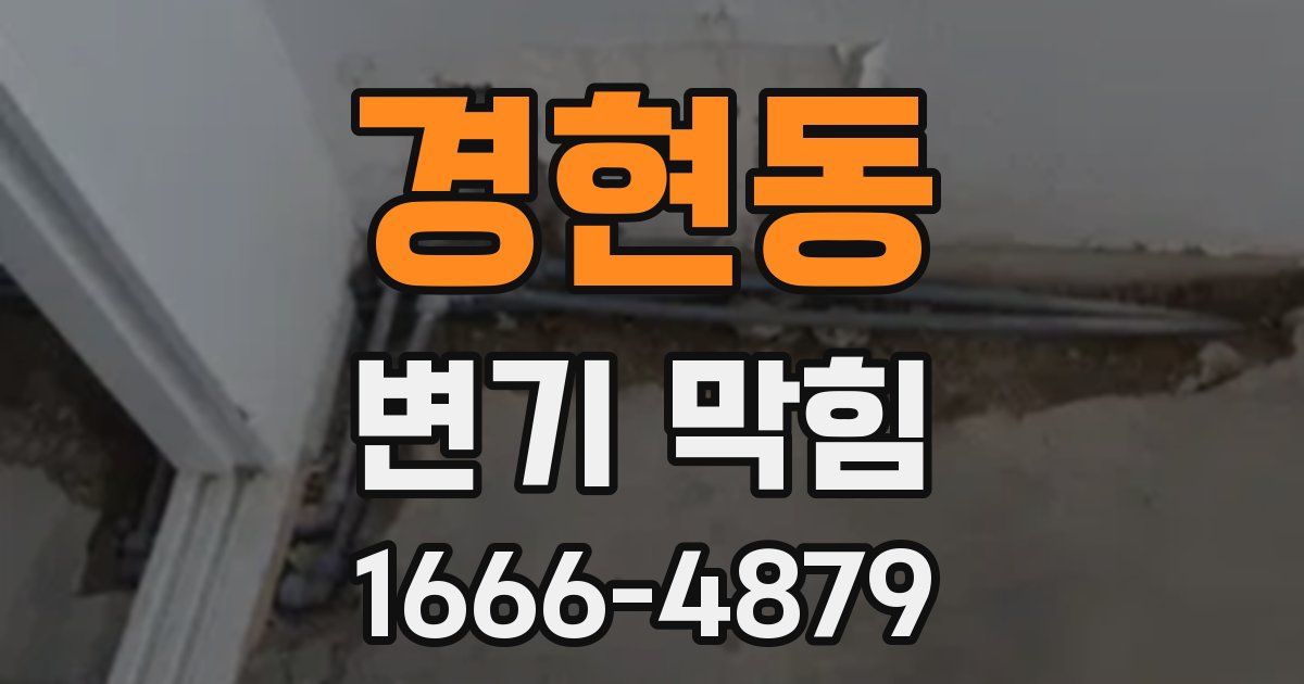 경현동 변기 막힘