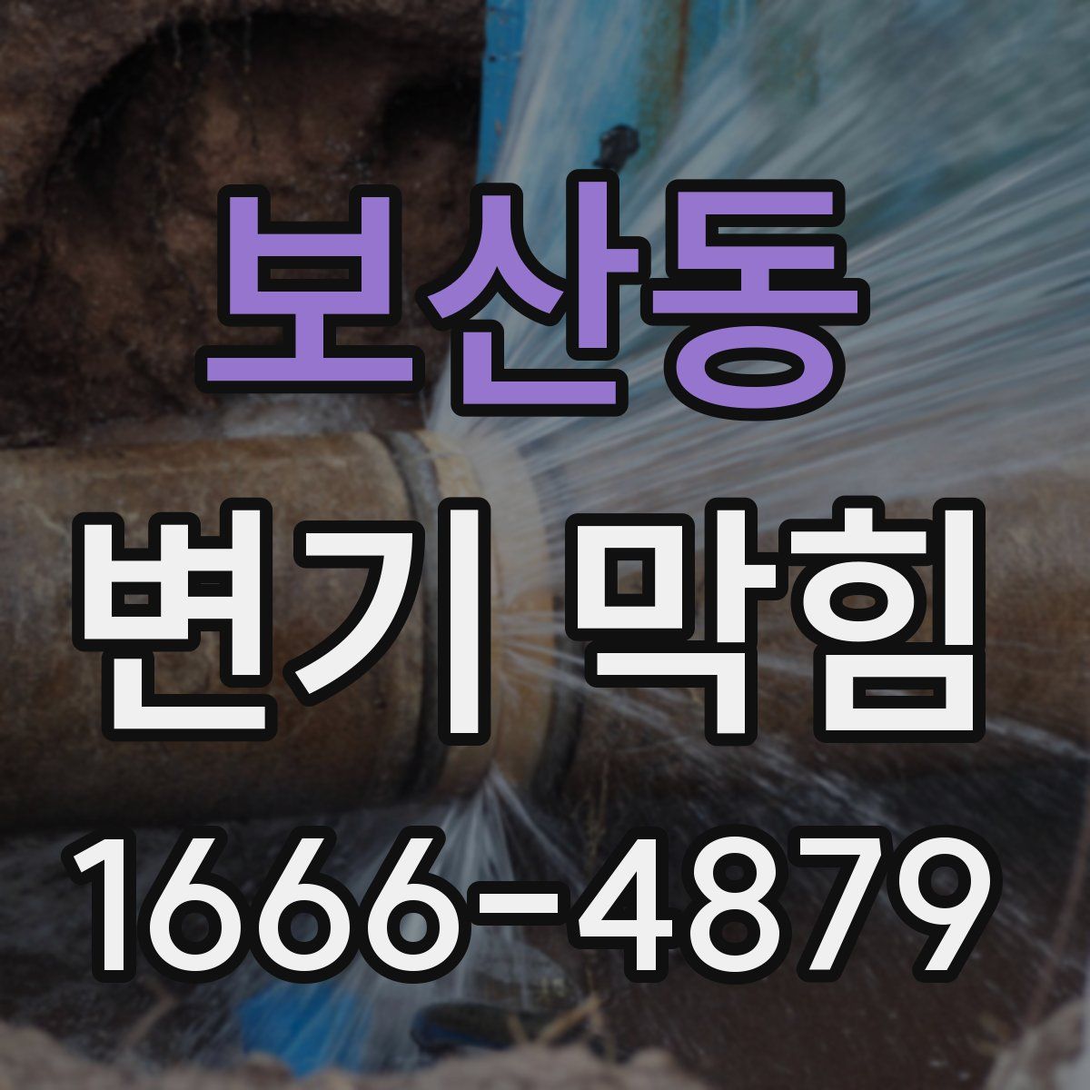 보산동 변기 막힘