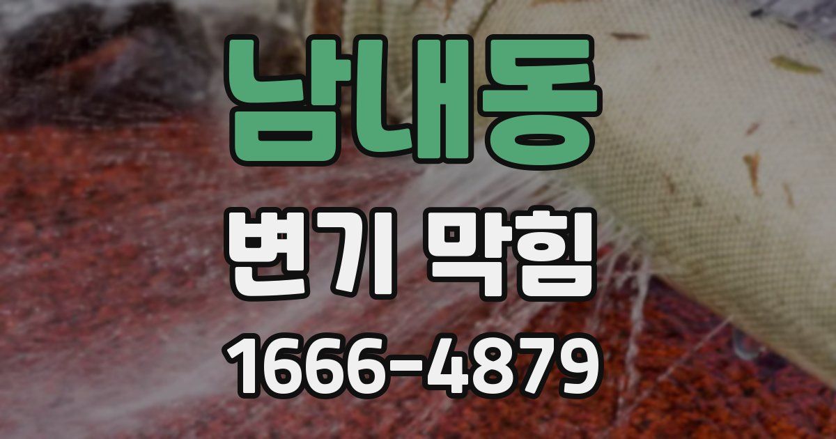 남내동 변기 막힘