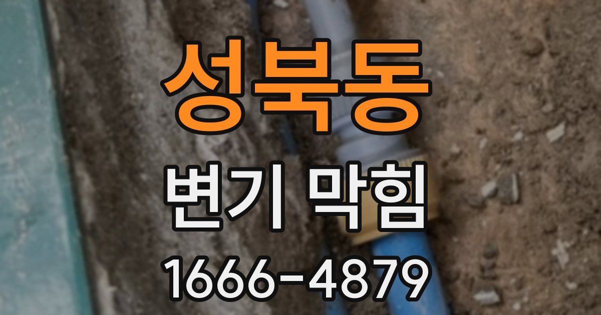 성북동 변기 막힘