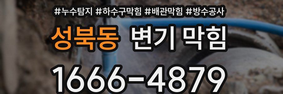 성북동 변기 막힘