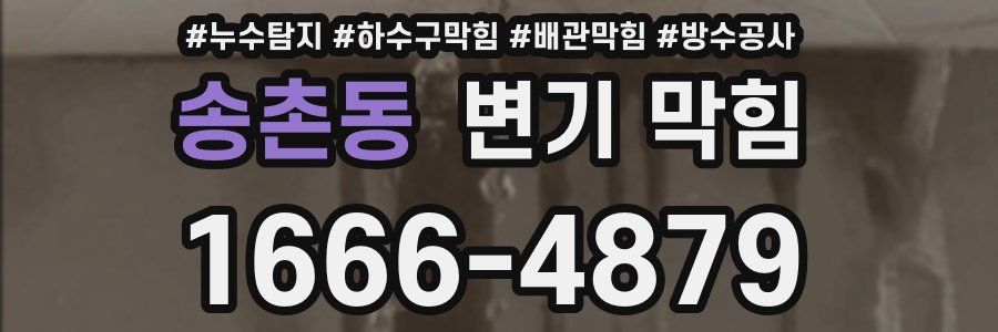 송촌동 변기 막힘