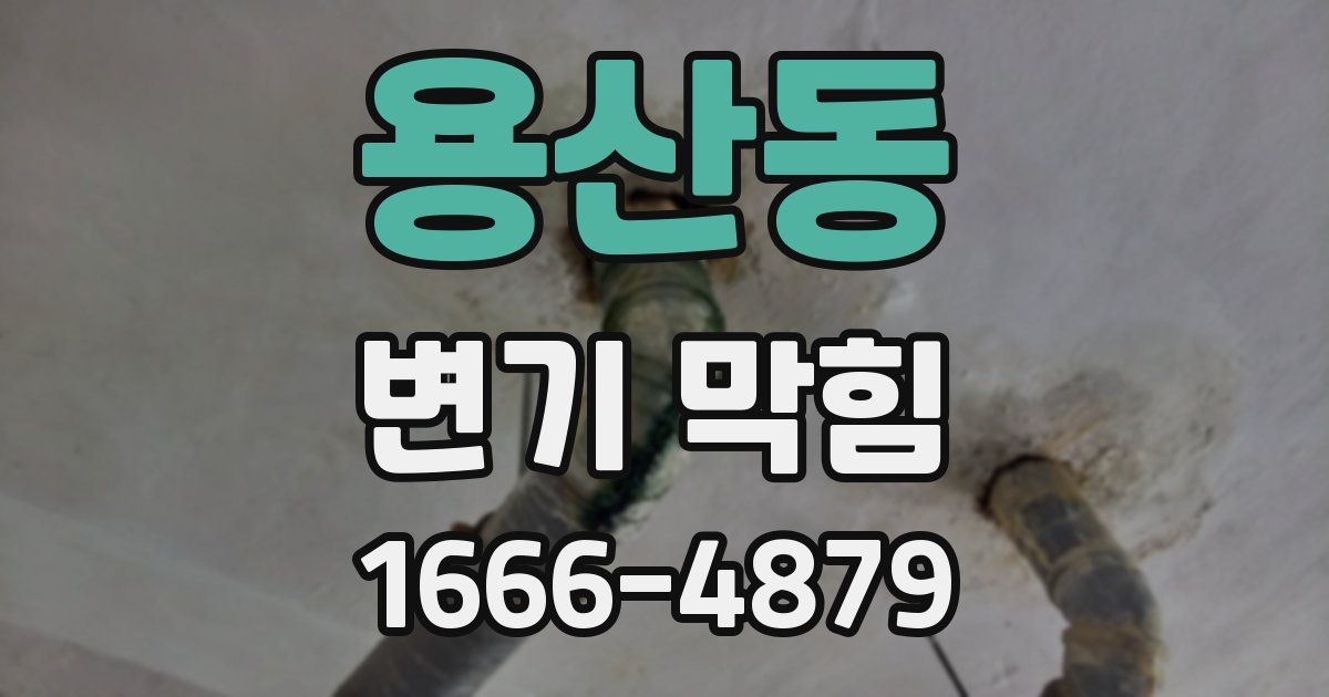 용산동 변기 막힘