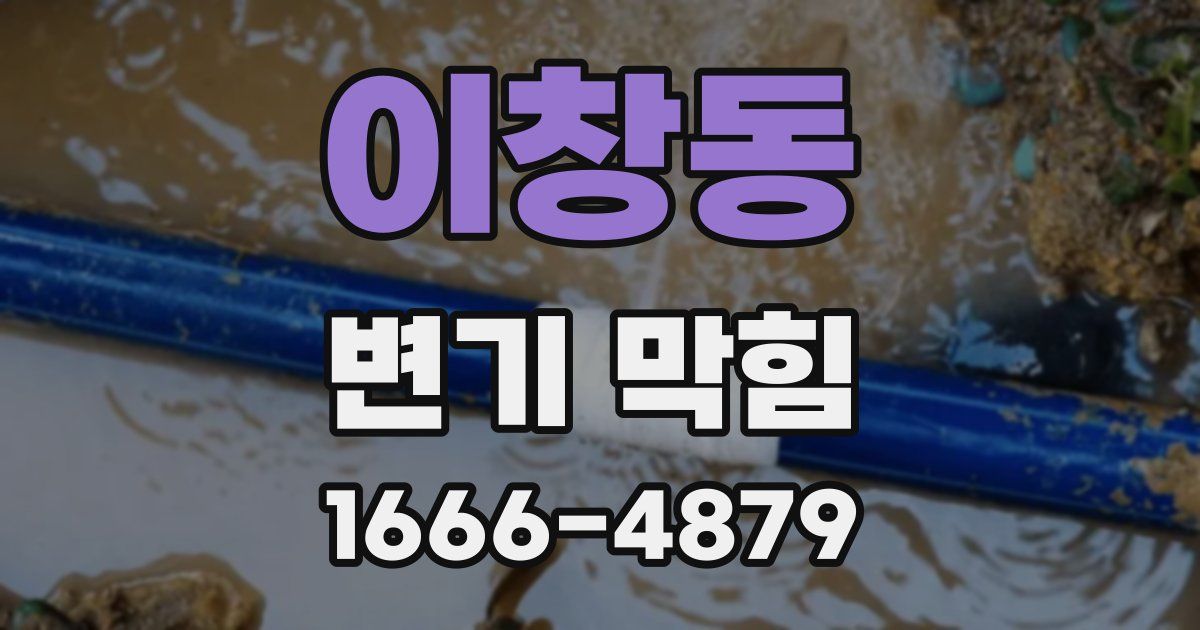 이창동 변기 막힘