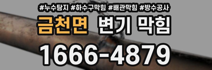금천면 변기 막힘
