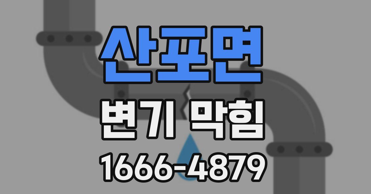 산포면 변기 막힘