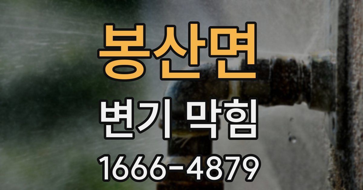 봉산면 변기 막힘