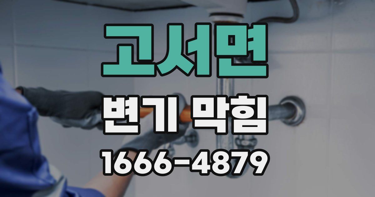 고서면 변기 막힘