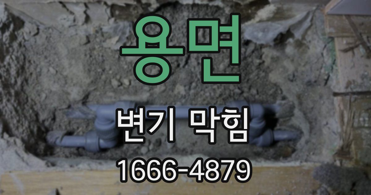 용면 변기 막힘