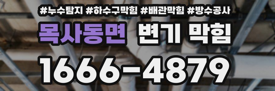 목사동면 변기 막힘