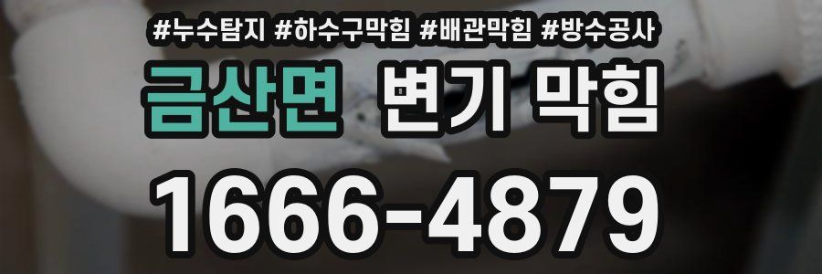 금산면 변기 막힘