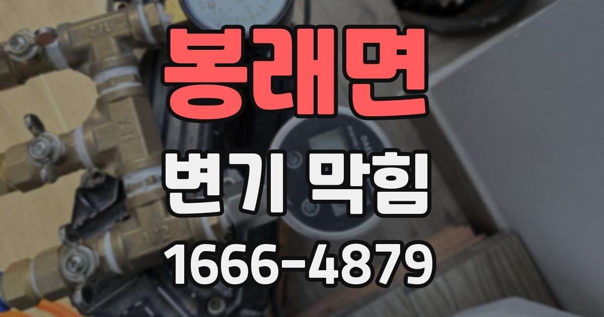 봉래면 변기 막힘